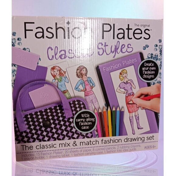 Kahootz Fashion Plates Classic Styles Mix & Match Drawing Set Ages 6+ - Picture 1 of 4